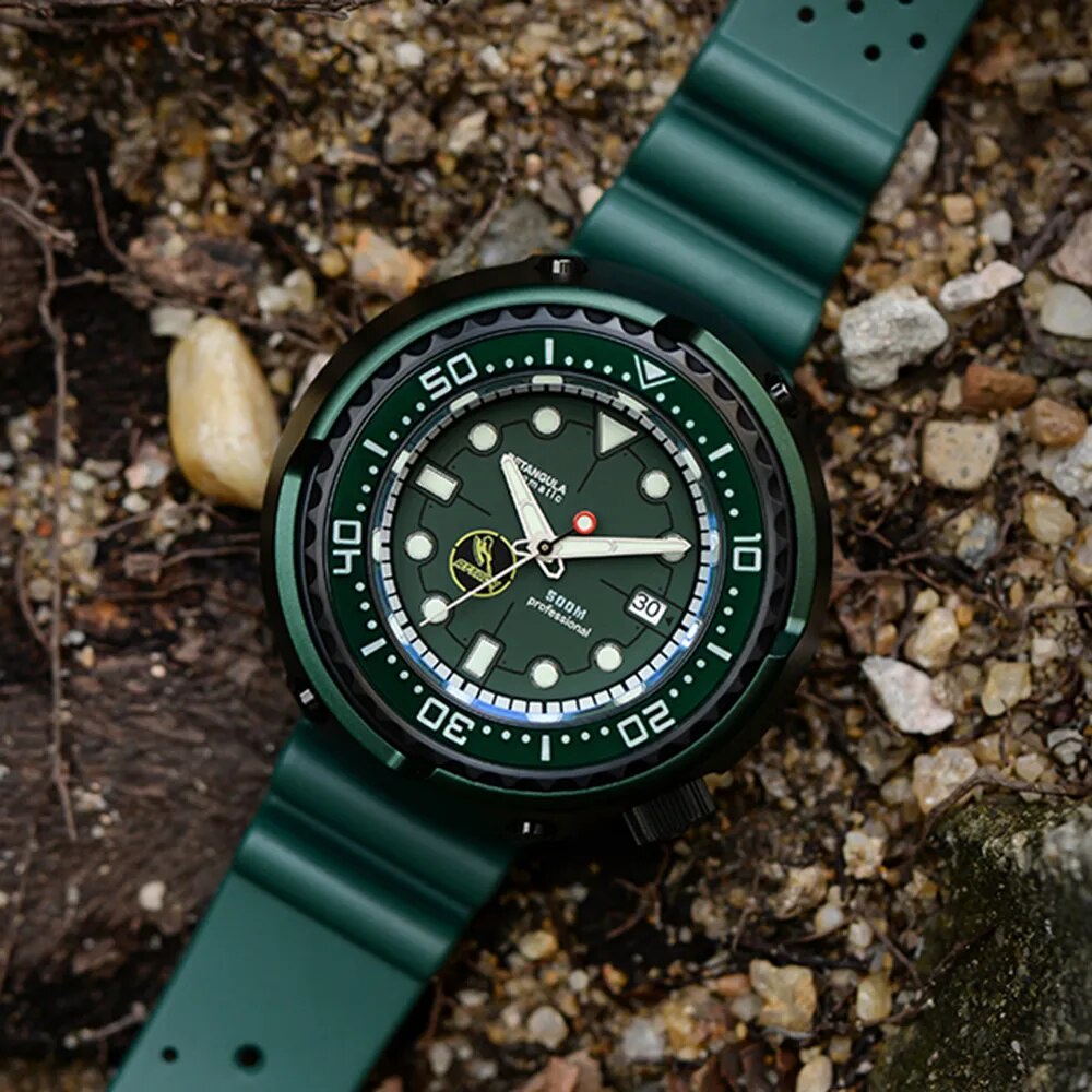 13P Titanium 500M Diver Watch Men Automatic Sports NH35 Mechanical Wristwatches 52mm Sapphire Bezel Luminous Watch UtX