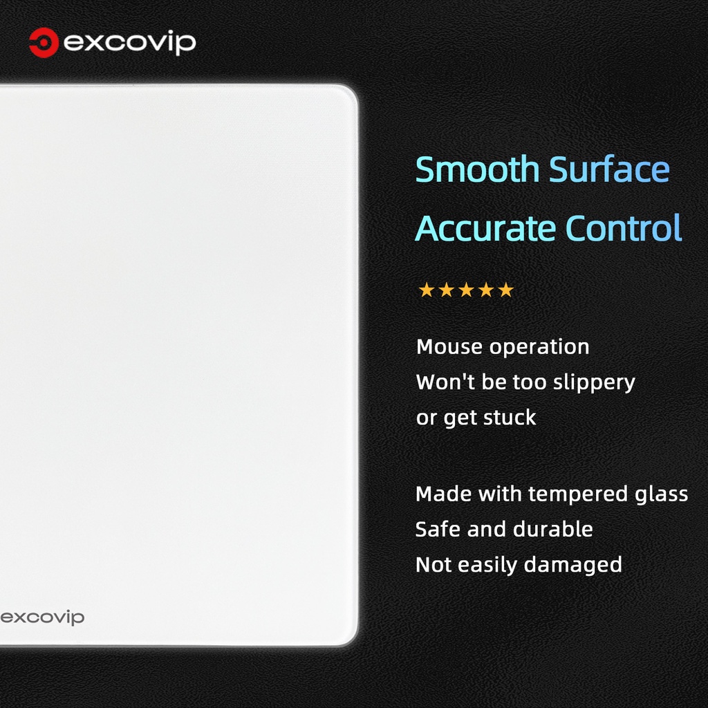 แผ่นรองเมาส์กระจกนิรภัย ตื่นเต้น มืออาชีพเล่นเกมกันน้ําป้องกันการเรืองแสงกันลื่นการเรียนรู้เกมสํานักงานสบายสีขาวคอมพิวเตอร์เดสก์ทอปแล็ปท็อ - รูปที่ 2