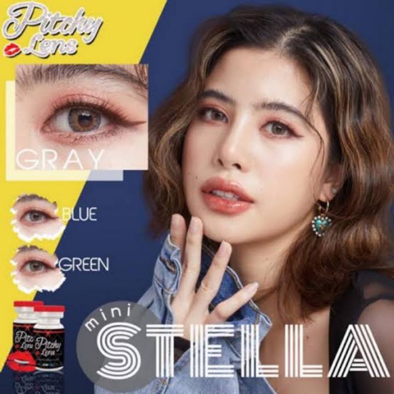 คอนแทคเลนส์ รุ่น Mini stella/Little Stella/Mini Jennifer  สีเทา/ตาล Gray/Brown มีค่าสายตา (0.00)-(-7