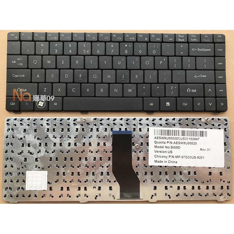Shenzhou Elegant A460P-i5G D1 D2 A460P-i7 A460P-B95G QSH4 คีย์บอร์ด