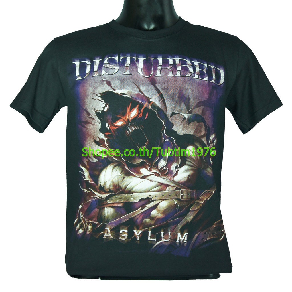 เสื้อวง Disturbed ผ้าร้อยวงดนตรีร็อค วินเทจ ดิสเทิร์บ DTB1076