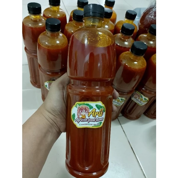 red oil 1 litter, smells good and tastes good น้ำมันแดง น้ำมันปาล์มแท้
