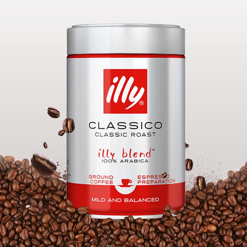 ❈✧○Italian Illy Coffee 100% Arabica Espresso ผงกาแฟดำ 250g วันที่ผลิตล่าสุด