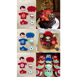 เสื้อฟุตบอล เสื้อทีมฟุตบอล ฟุตบอลแต่งเค้ก น้ำตาลปั้นรูปเสื้อ…