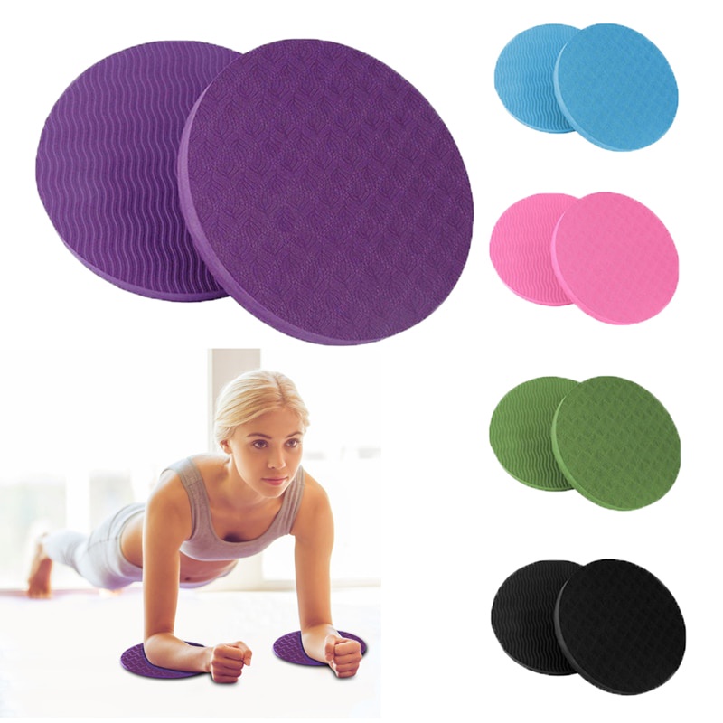 1 pair round knee pad travel yoga mat portable fitness sports elbow pad anti-slip cushion TPE mat flat pad