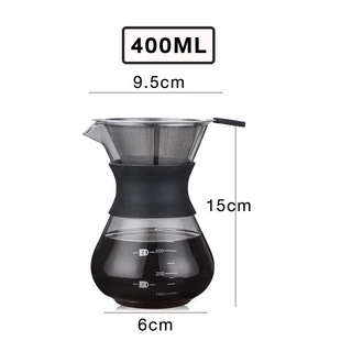INK CAFE เหยือกดริปกาแฟ ฟรี ดริปเปอร์สแตนเลส ขนาด 400ml FELK