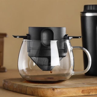 INK CAFE ที่กรองดริปกาแฟ สแตนเลส แบบพับได้ พกพา Dripper Stainless Steel JZ3E