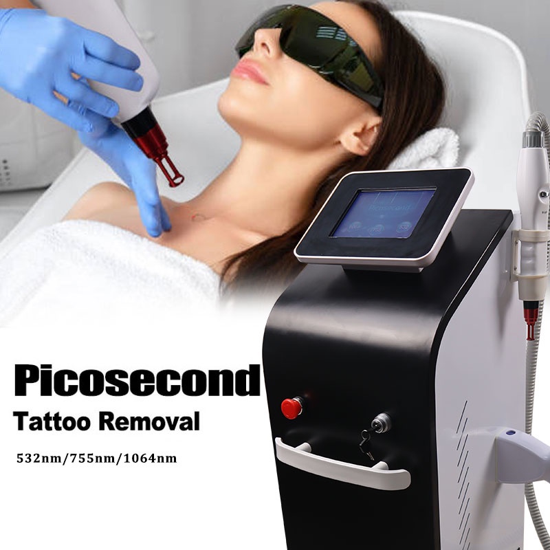 เครื่องลบรอยสัก Non-Invasive Q Switch Nd Yag Laser Tattoo Removal / Laser Carbon Stripping Tattoo Removal Eyebrow Pigmen