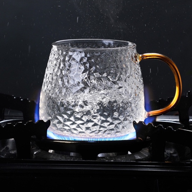 CoupleCoffee แก้วน้ำ มีหูจับ สไตล์ญี่ปุ่น ขนาด 400 มล. ทนความร้อน - รูปที่ 2