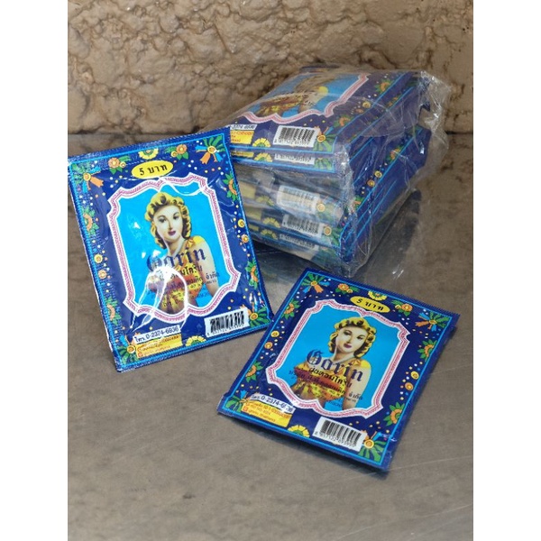 แป้งฝุ่นหอมทาหน้า โกริน Gorin ชนิดซอง สีเนื้อ (12ซอง)