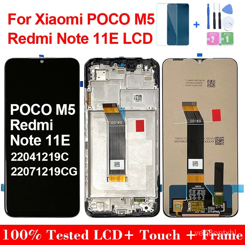 6.58 "; ต้นฉบับ Poco จอแสดงผล M5สำหรับ Xiaomi Poco M5 22071219CG จอแอลซีดีหน้าจอสัมผัส Digitizer สมั