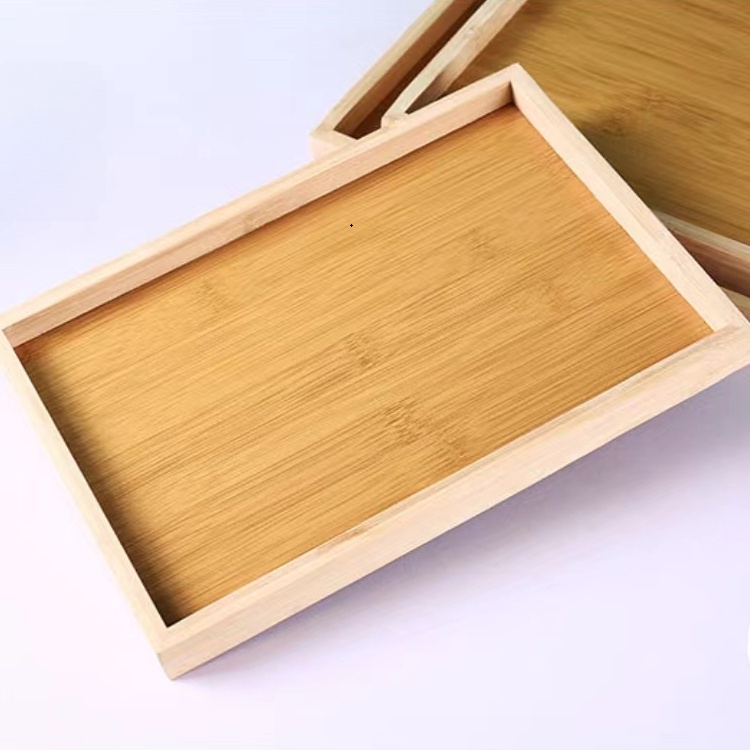 ❤ Diamond Coffee ถาดไม้ไผ่ ทรงสี่เหลี่ยมผืนผ้า สไตล์ญี่ปุ่น เรียบง่าย สําหรับร้านอาหาร บ้าน - รูปที่ 3