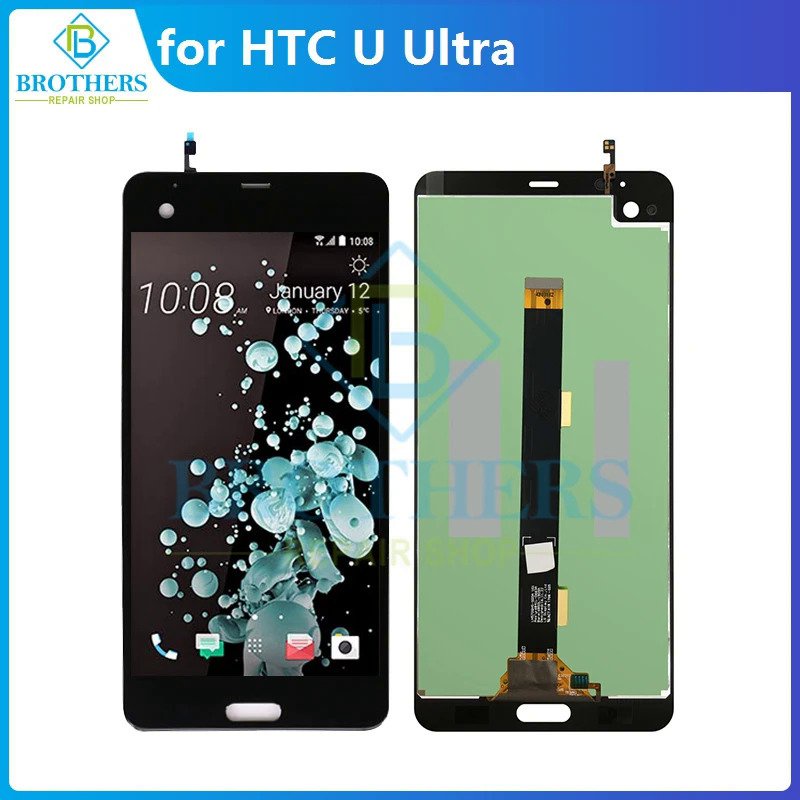 หน้าจอ LCD สำหรับ HTC U Ultra จอแสดงผล LCD สำหรับ HTC U Ultra Touch Screen Assembly พร้อมกรอบ Touch Digitizer อะไหล่ซ่อม