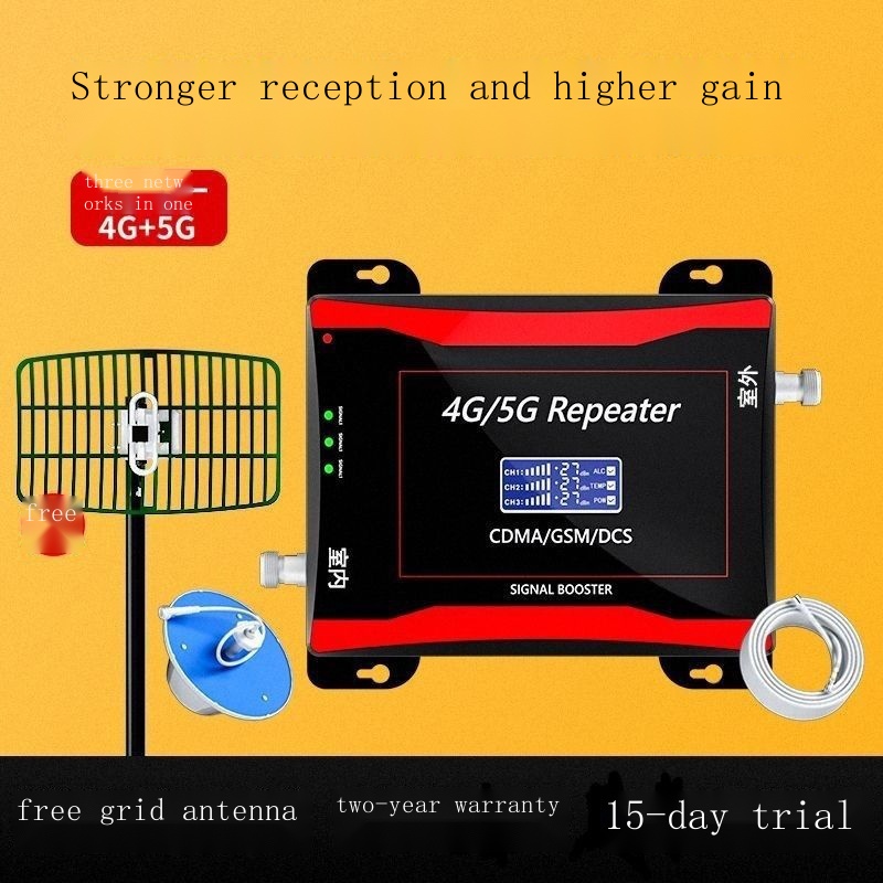 ♛-❀เครื่องขยายสัญญาณโทรศัพท์มือถือ Booster พื้นที่ภูเขารุ่นปรับปรุงมือถือ China Unicom Telecom 4G5G Triple เครือข่ายในบ้