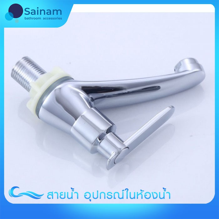 [[มอก.แท้/ พร้อมส่งจากไทย ]] SAINAM ก๊อกอ่างล้างหน้า ด้ามโมเดิร์น เซรามิควาล์วทองเหลืองแท้ ลดรั่ว/ซึม แถมฟรีเทปพันเกลียว