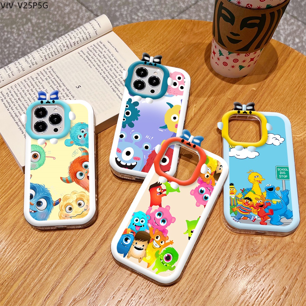 VIVO V27 V27E V25 V25E Pro 5G เคสวีโว่ สำหรับ Case Cartoon Dolls เคสโทรศัพท์ Little Monster Shockproof