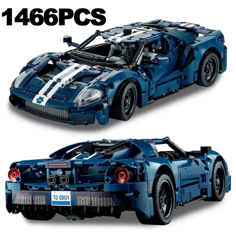 2023 Technical MOC 42154 Forded GT Muscle Sports Car Building Block Model Racing Vehicle Assemble To