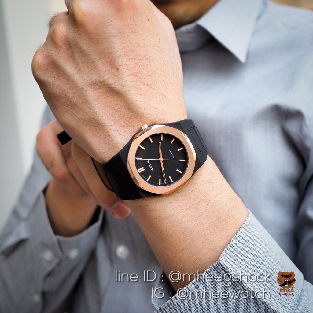 D1 Milano Black Rose Gold Poly Carbon