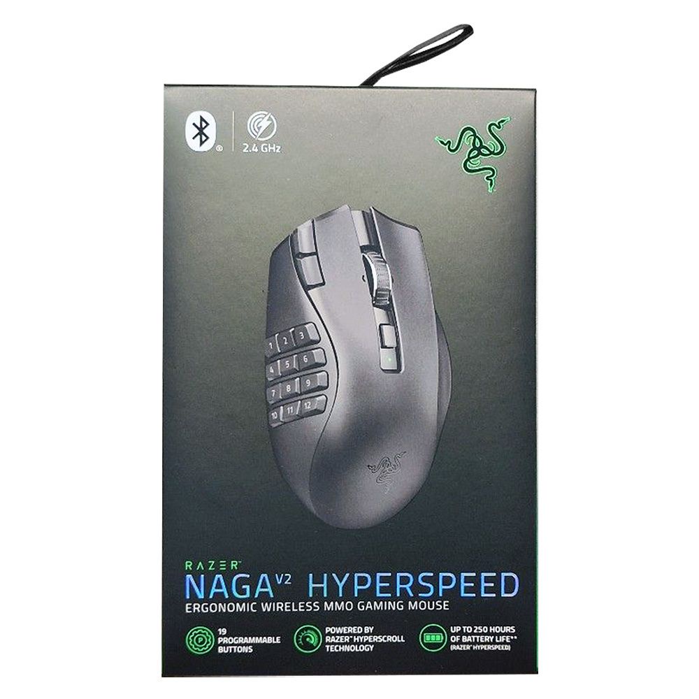 Razer Naga V2 HyperSpeed Ergonomic Wireless MMO Gaming Mouse (RZ01-0360) 30k DPI