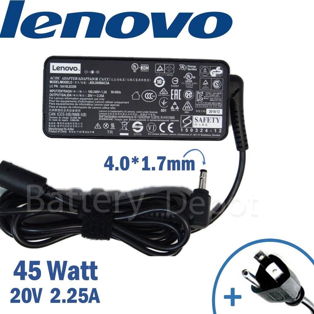 Lenovo Adapter ของแท้ Lenovo IdeaPad 320-14IKBA 320-14IKBN 320-14ISK 320-14AST 320-14IAP 320-14IKB สายชาร์จ 45w 4.0