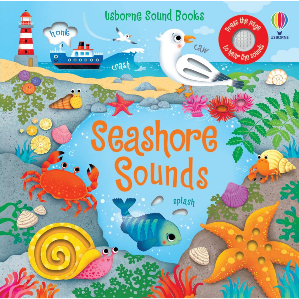 DKTODAY หนังสือ USBORNE SOUND BOOKS:SEASHORE SOUNDS (AGE 6+ MONTHS) **หนังสือมีเสียง**