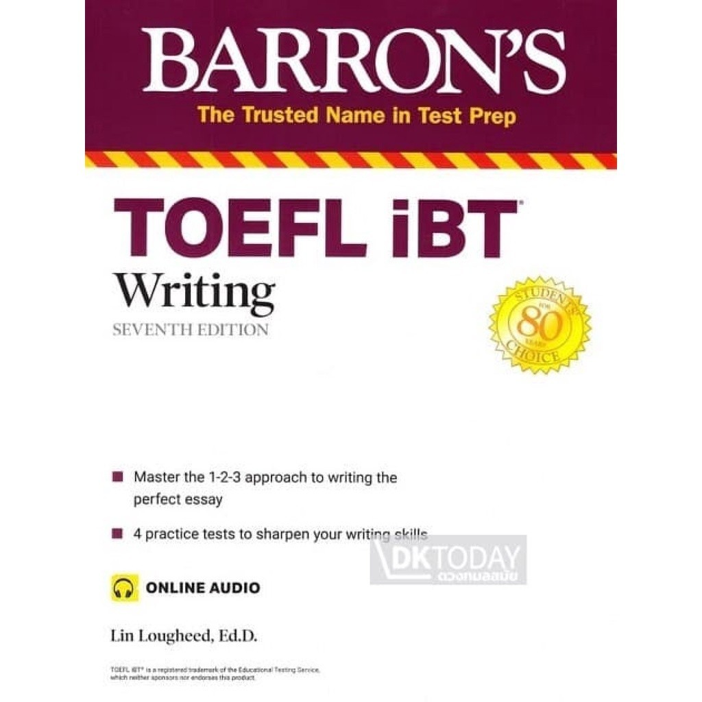 DKTODAY หนังสือ BARRON'S TOEFL iBT WRITING WITH ONLINE AUDIO (7ED)