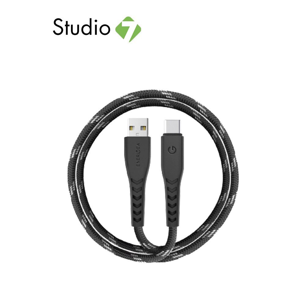 สายชาร์จ Energea USB-A to USB-C NYLOFLEX 1.5 เมตร Black by Studio 7