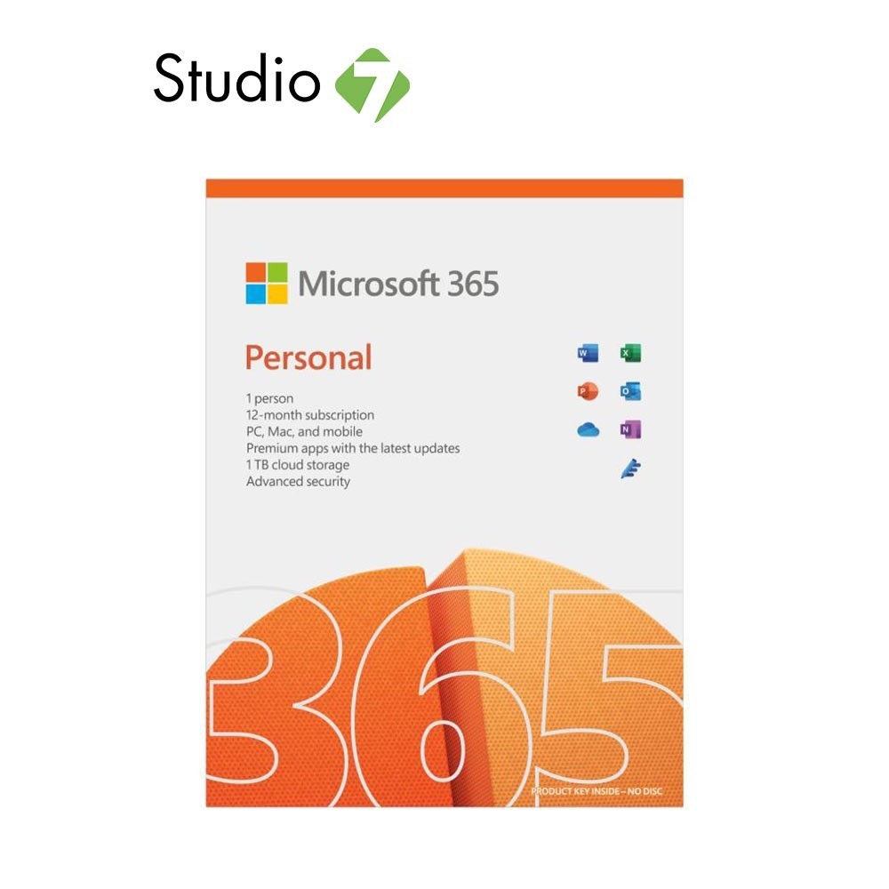 Microsoft 365 Personal English APAC EM (QQ2-01398) ซอฟต์แวร์ออฟฟิศ by Studio7