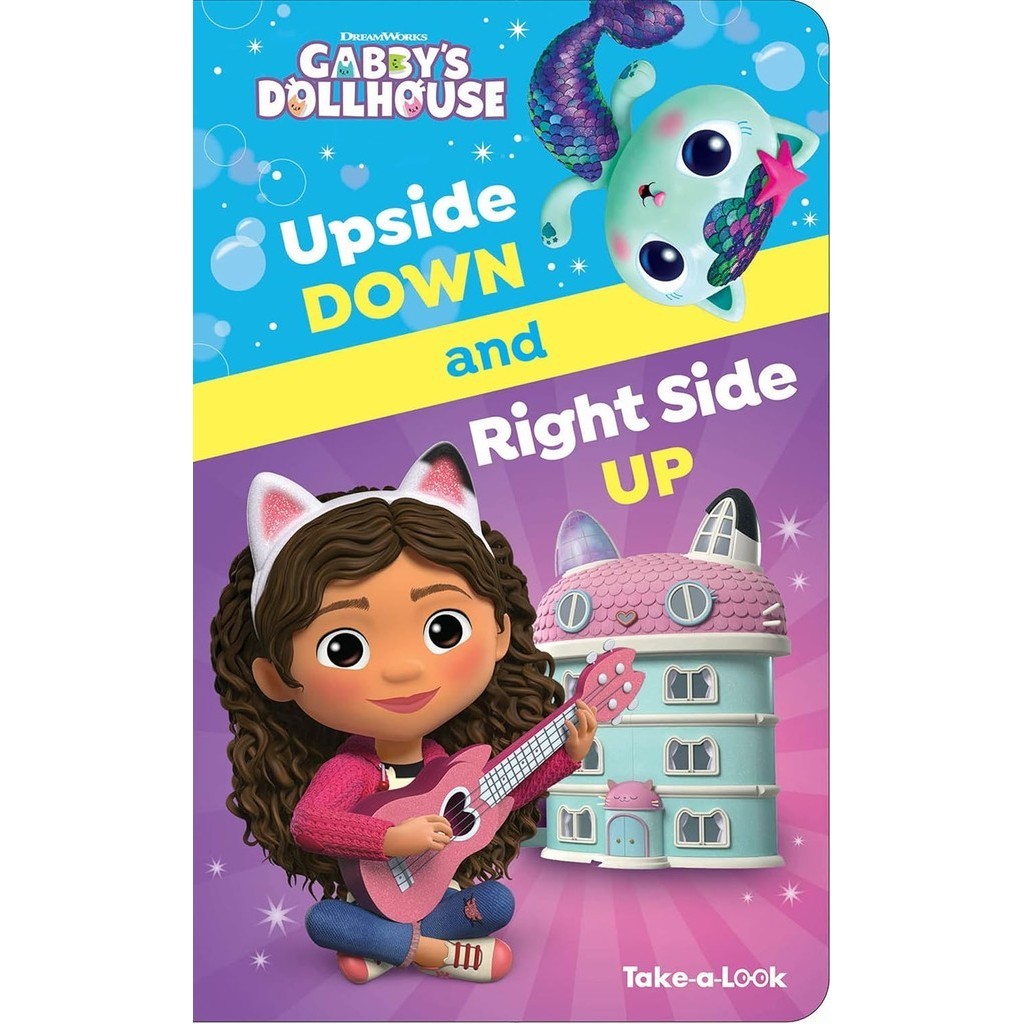 หนังสืออังกฤษใหม่ DreamWorks Gabby's Dollhouse: Upside Down and Right Side Up Take-A-Look Book