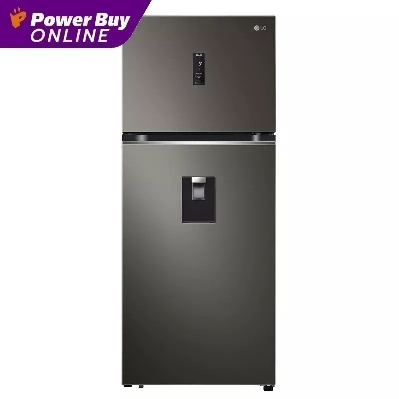 New2022 LG ตู้เย็น 2 ประตู (13.2 คิว, สี Black Steel) รุ่น GN-F372PXAK.ABLPLMT