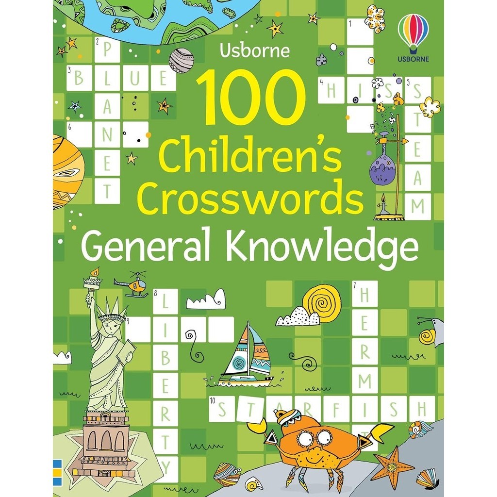 หนังสืออังกฤษใหม่ 100 Children's Crosswords: General Knowledge (Puzzles, Crosswords and Wordsearches