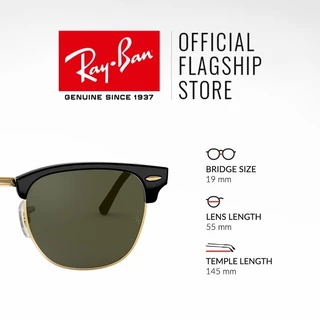 Ray-Ban Clubmaster - RB3016F W0365 size 55 -sunglasses แว่นกันแดด