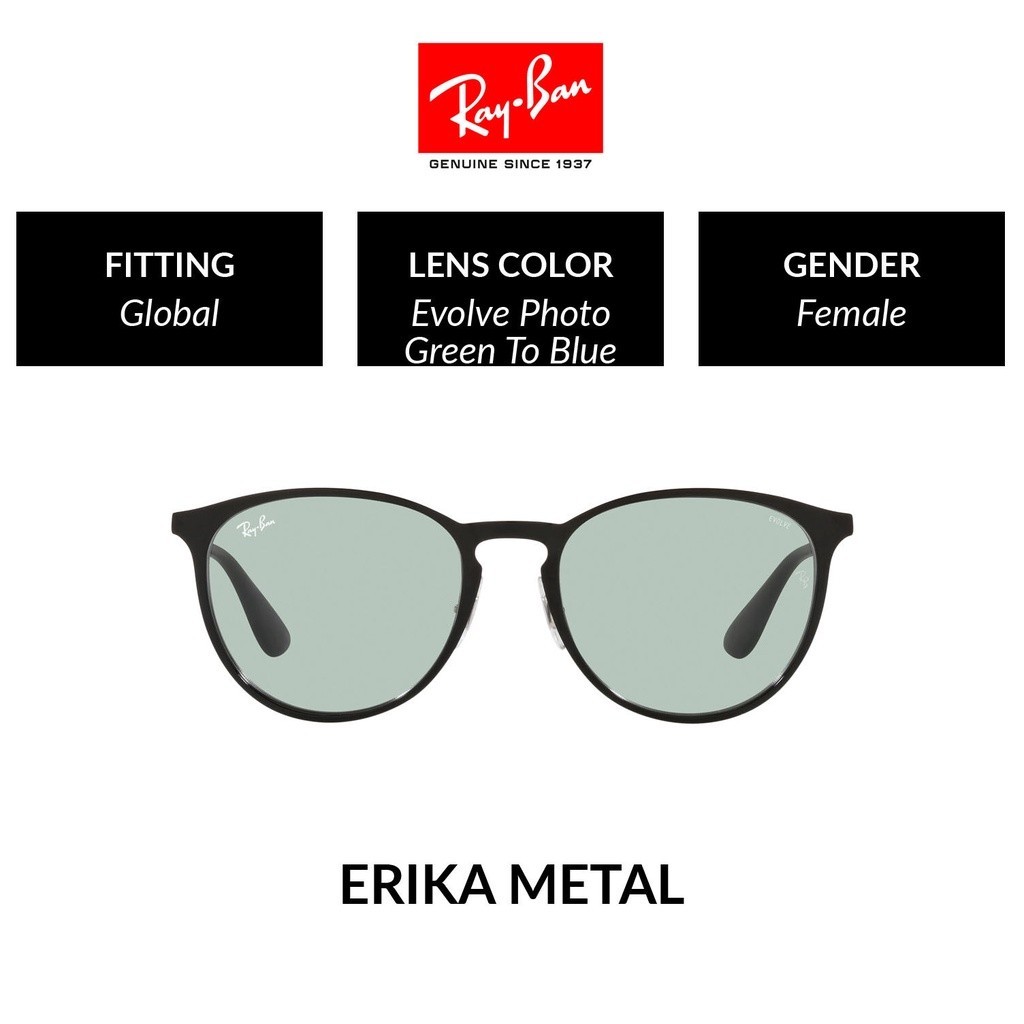 RAY-BAN ERIKA METAL - RB3539 002/Q5 แว่นกันแดด