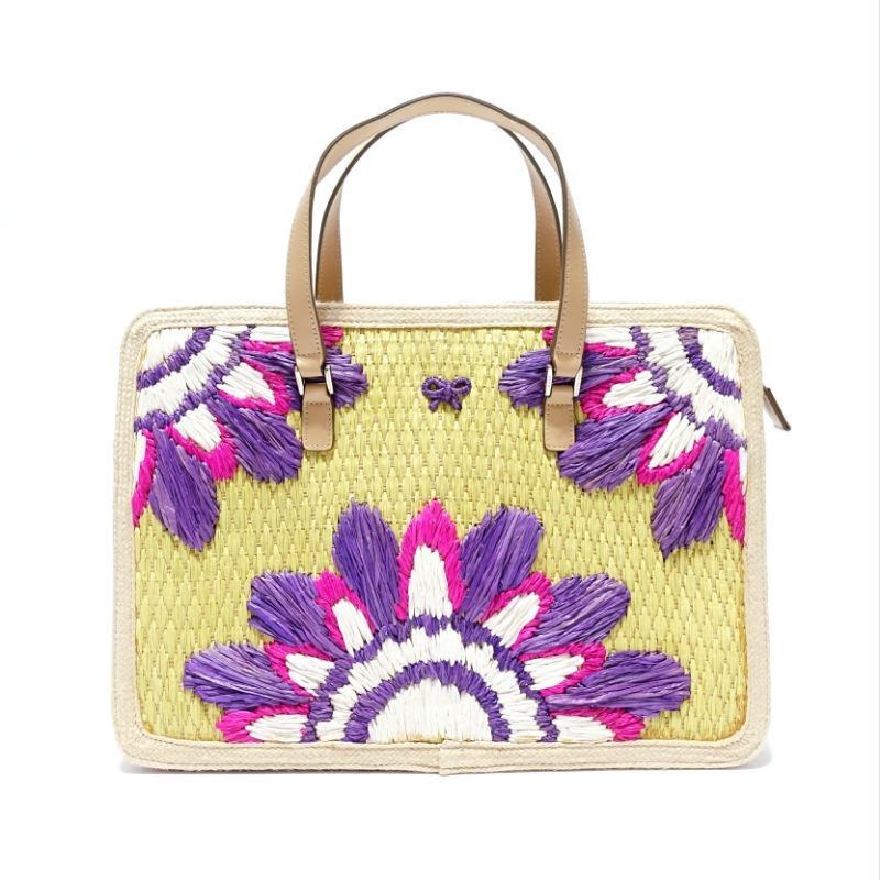 ANYA HINDMARCH Rhea Straw Tote Bag