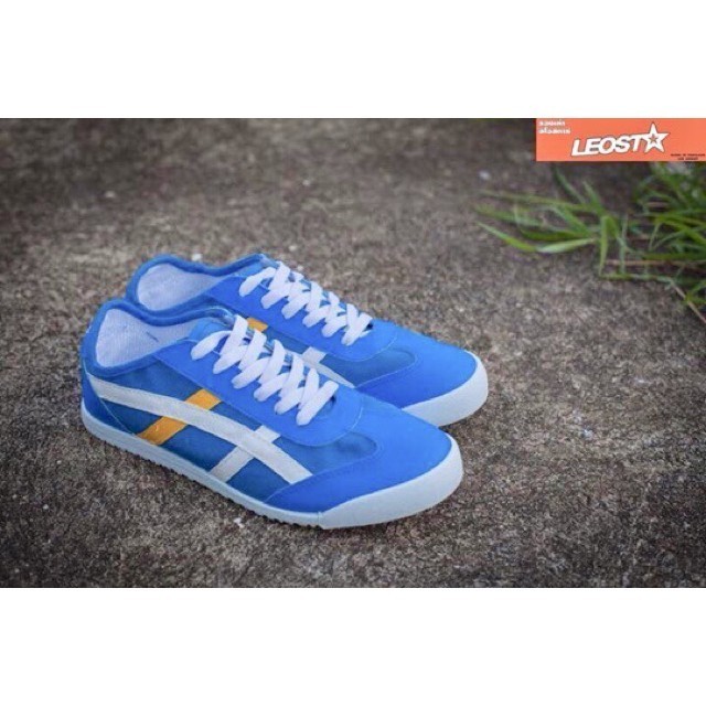 🔥SAKURA Leo ลีโอ ซากุระ รองเท้าผ้าใบแบบผูกเชือก ผู้ชาย ผู้หญิง LEO Group ไซร์ 36-44 สี ดำ ขาว ฟ้า เหลือง กรม MaksimShop