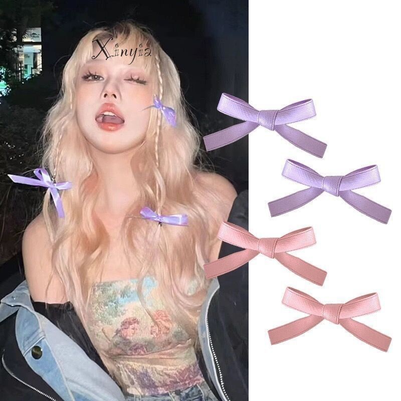 【ใหม่】 กิ๊บติดผม ริบบิ้นโบว์ สีแคนดี้ สําหรับเด็กผู้หญิง