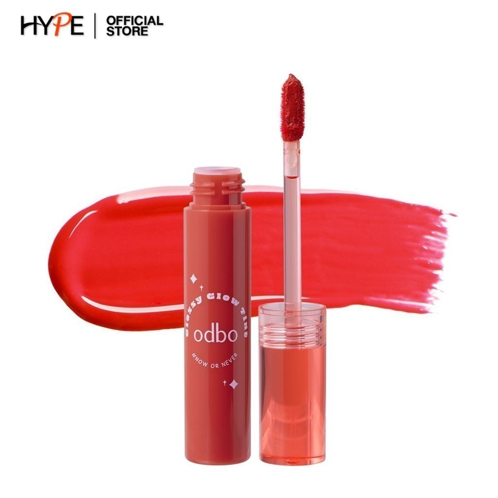 ลิปกลอส เนื้อสัมผัสแบบทิ้นท์ เพิ่มความชุ่มชื้น odbo Glossy Glow Tint (OD5014)