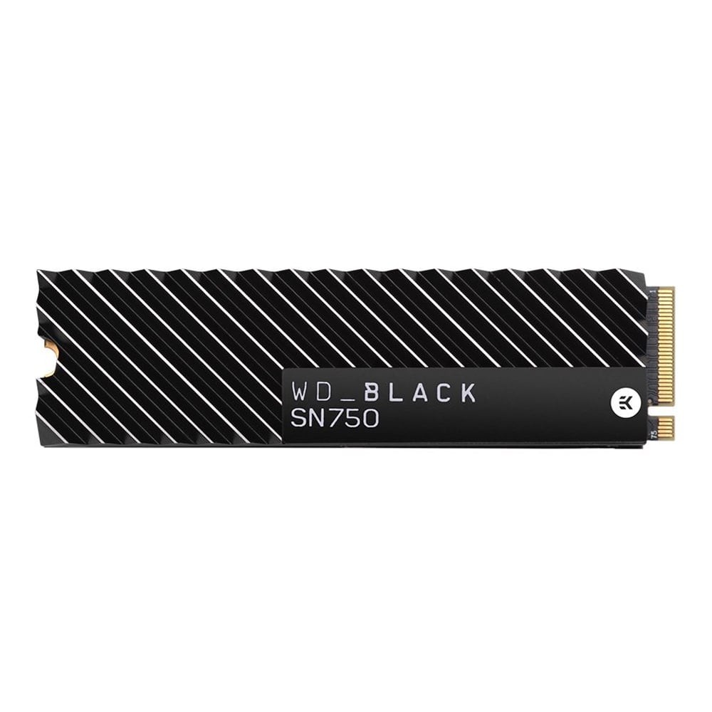 1 TB SSD WD BLACK SN750 WITH HEATSINK - PCIe 3x4/NVMe M.2 2280 (WDS100T3XHC)