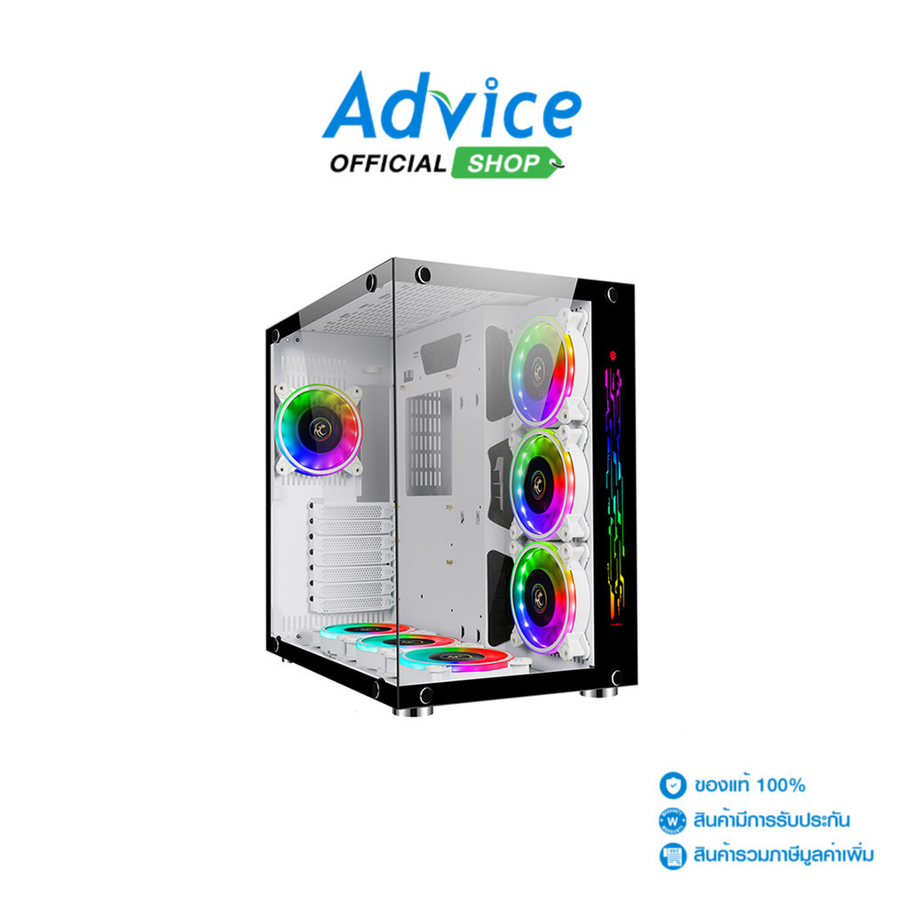 TSUNAMI E-ATX CASE (NP)  1262 PROTECTOR VISION GAMING (WHITE) - A0128375