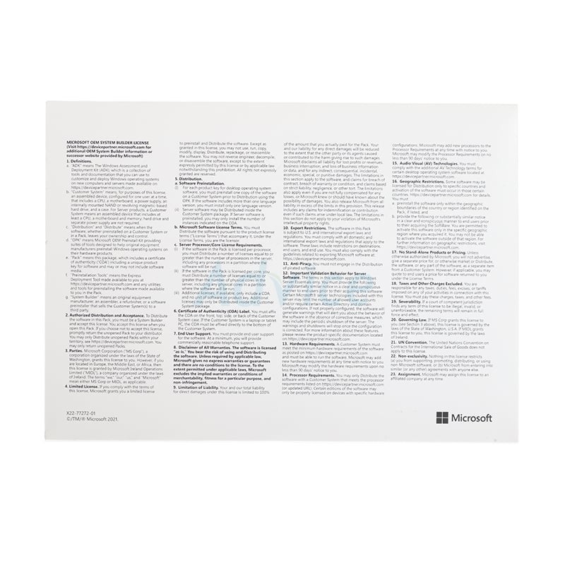 WINDOWS 11 PRO 64 BIT (OEM,FQC-10528) – A0140605 ราคา ถูกที่สุด ดีลบีเคเค แกลเลอรีภาพที่ 5