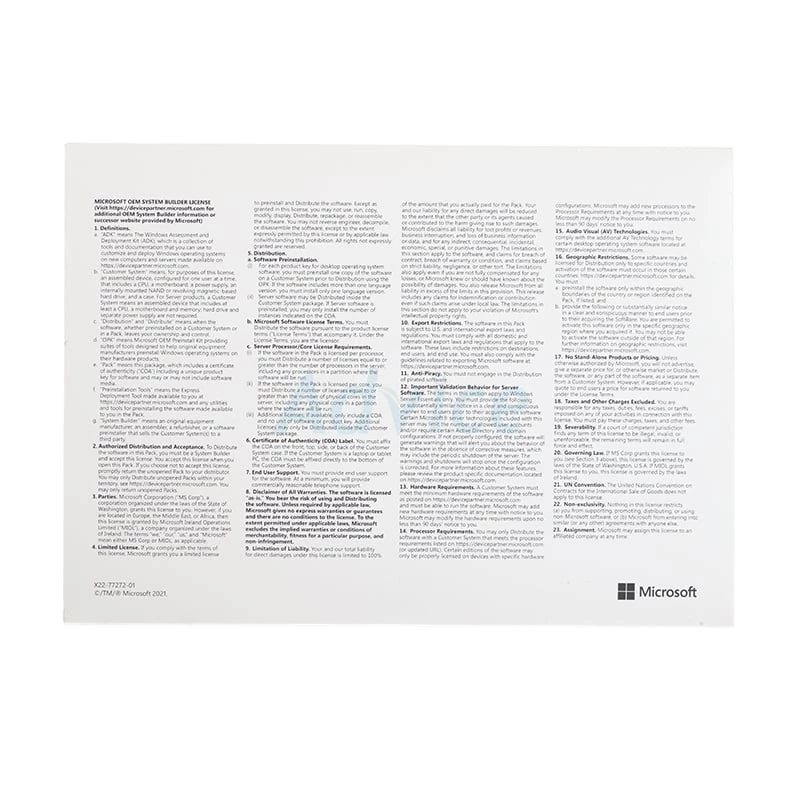 WINDOWS 11 PRO 64 BIT (OEM,FQC-10528) - A0140605 thumbnail 6