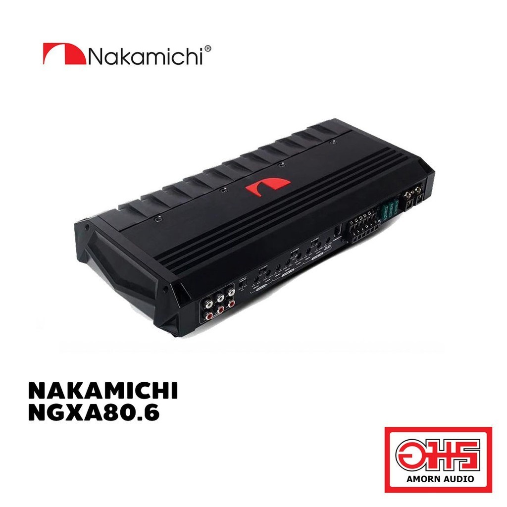 NAKAMICHI NGXA80.6 เพาเวอร์แอมป์ 6 CH. / N-Power Output 4ohm: 75W x 6 / N-Power Output 2ohm: 110W x 6 / Max Power: 3000W