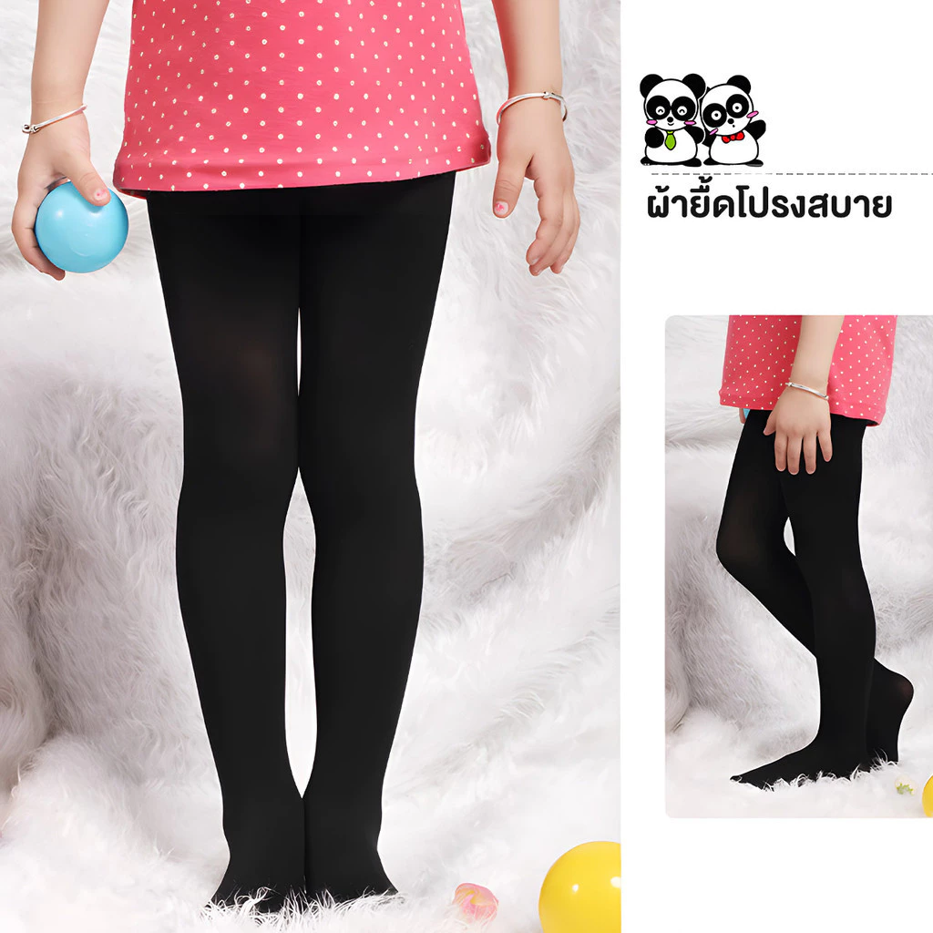 พร้อมส่ง! ถุงน่องเด็กสไตล์สีอมหวาน, สีขาว, สีดำ ถุงน่องบัลเล่ต์เด็ก ระบายอากาศได้ดี thumbnail 8