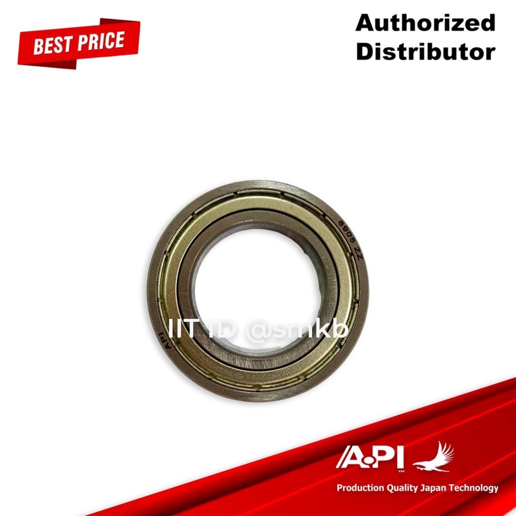 API Brand แบริ่ง ตลับลูกปืนคุณภาพ BALL BEARING 6908 ZZ ปิดเหล็ก   6908 size 40X62X12
