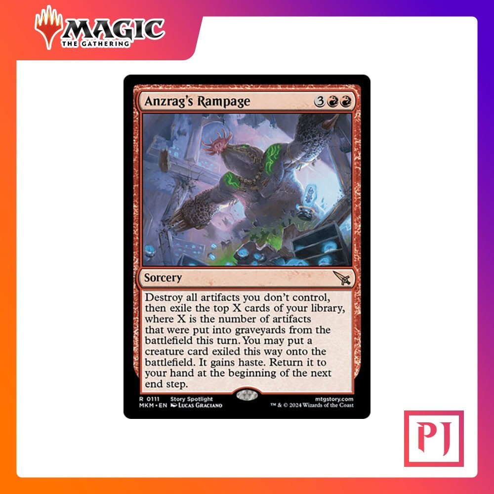 [MTG] Anzrag's Rampage [MKM] [RED] [RARE] [NORMAL] [ENG] (การ์ดเมจิค / Magic the Gathering)