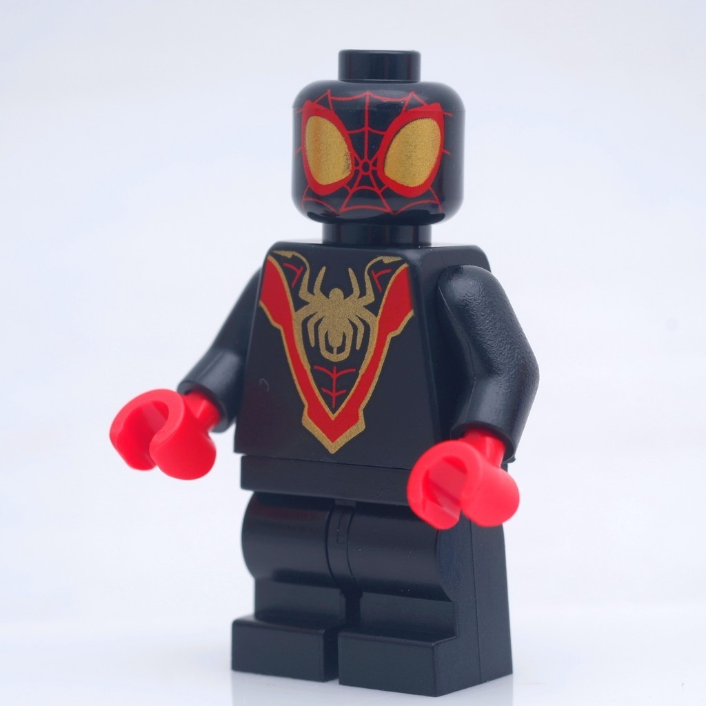 Lego Spider Man Miles Morales Gold Logo Marvel  *new