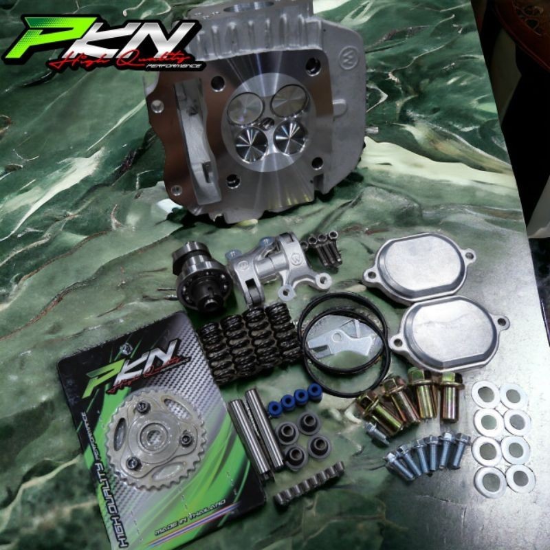 ฝาสูบ4วาล์วW125&ปลาวาฬ 65-66-67 พร้อมอุปกรณ์ครบชุด มอเตอร์ไซค์