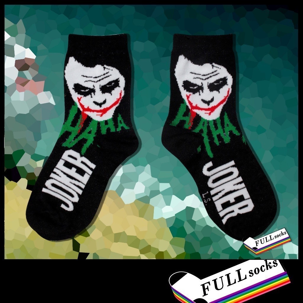 ถุงเท้าลาย​ โจ๊กเกอร์ ขนาด Free Size Joker Socks
