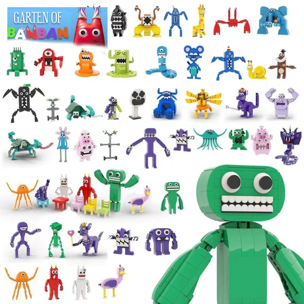 MOC garten of banban figures plush ตัวต่อ 6 ปีขึ้นไป rainbow friends ซีซั่น 3-4 ชุดตัวต่อ