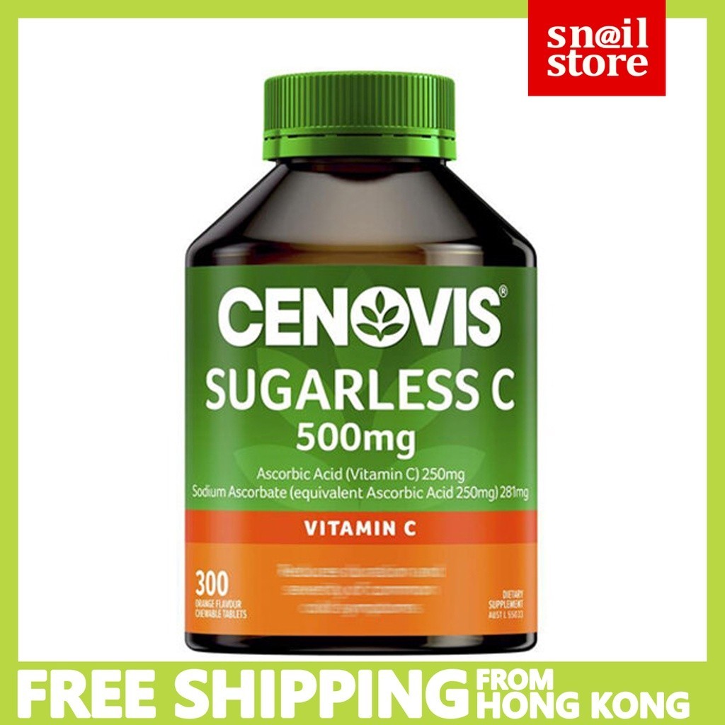 Cenovis Vitamin C 500mg Sugarless  (EXP 2026) 300 Chewable Tablets 
วิตามินซีเม็ดเคี้ยว 300 เม็ด (อาหารเสริมวิตามินซี)